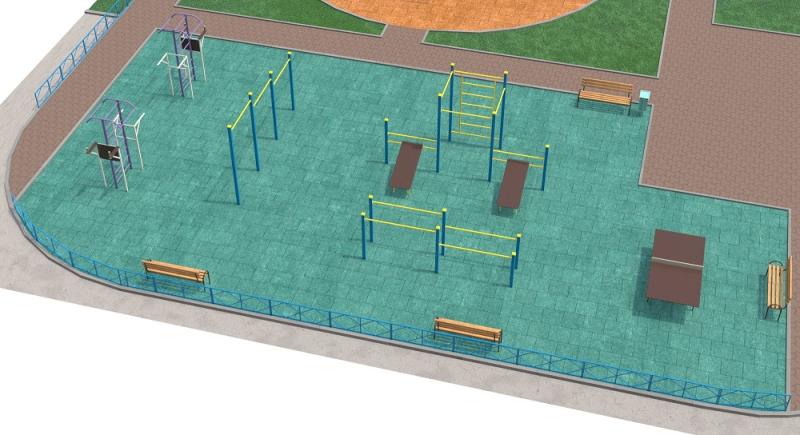 Проект спортивной площадки с столом теннисным в Иванове
