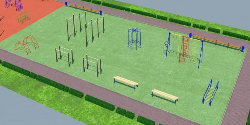 Проект детско-спортивной площадки для школы - детсада в Иванове