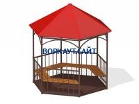 Беседка с лавками и полом МАФ 4122 в Иванове