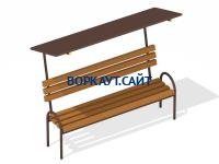 Лавочка под навесом МАФ 1607 в Иванове