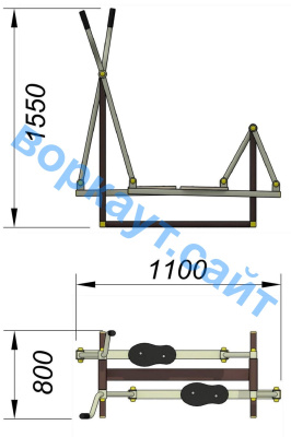 Уличный тренажер "Лыжник" УТ 008 в Иванове