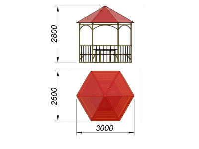 Беседка со столом и лавками МАФ 4121 в Иванове
