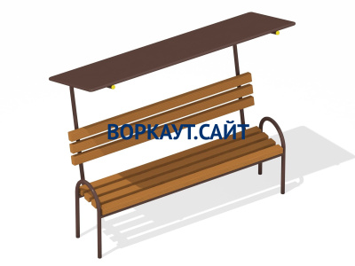 Лавочка под навесом МАФ 1607 в Иванове