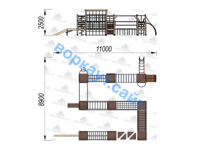 Детский спортивный комплекс Полоса препятствий ДСК 3116 в Иванове