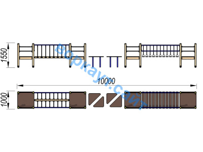 Детский спортивный комплекс Двойной мостик ДСК 3115 в Иванове