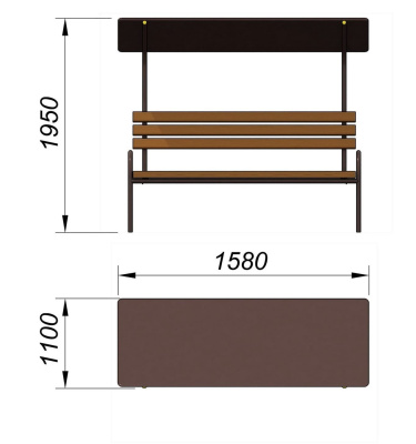Лавочка под навесом МАФ 1607 в Иванове