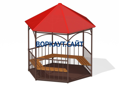 Беседка с лавками и полом МАФ 4122 в Иванове