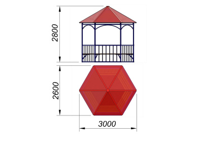 Беседка с лавками МАФ 4120 в Иванове